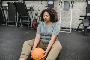 A woman losing weight motivation
